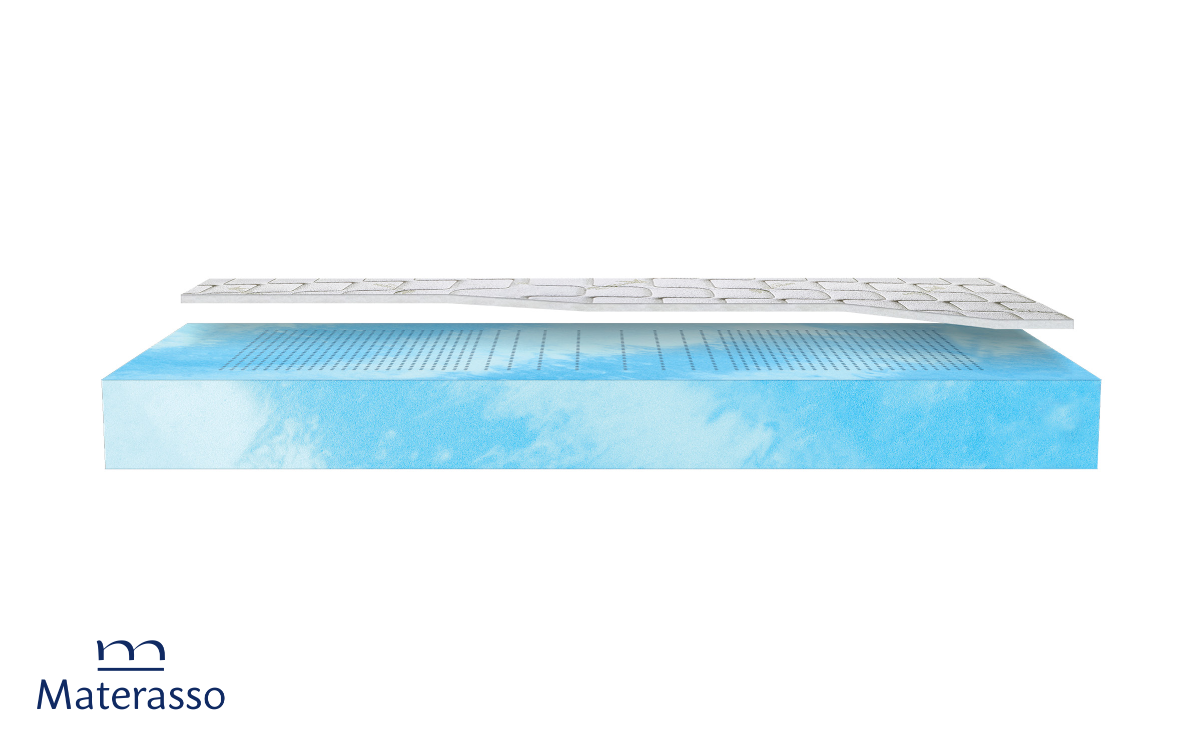 Saltea 90/200, cu doua fete Blue Lagune, alb  2